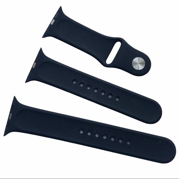 5/$20 NEW BLACK Silicone Sport Band Apple Watch 44/45/49 mm S/M + M/L - Picture 4 of 8